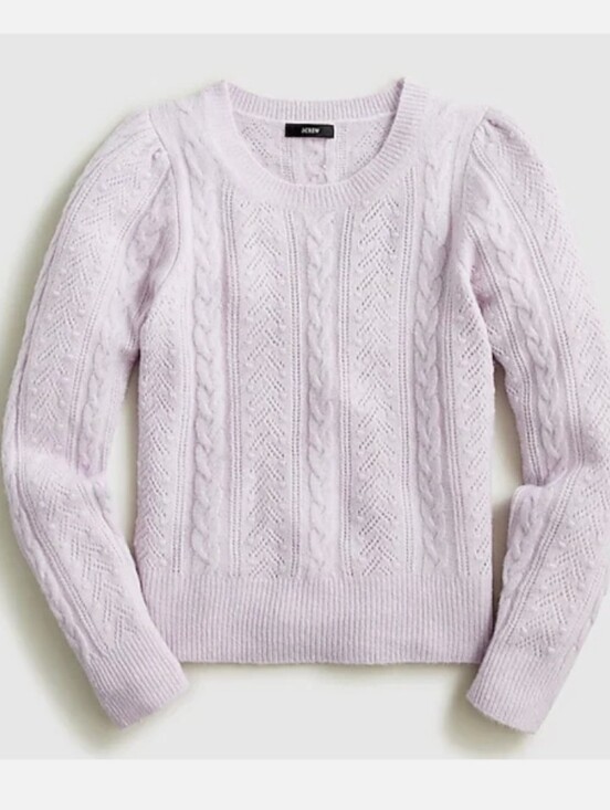 J. Crew Sweaters - J. Crew Purple Lilac Pointelle Sweater Size Small